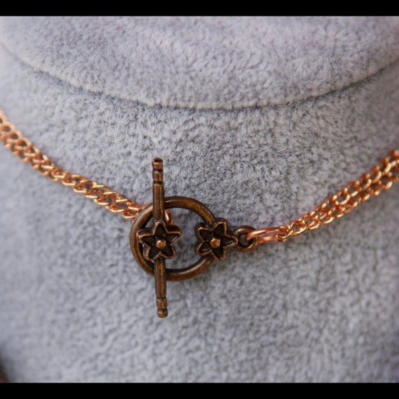 NEW Handmade - Aqua Green Glass and Copper Necklace - Picture 9 of 10